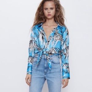 Zara Zebra Blouse